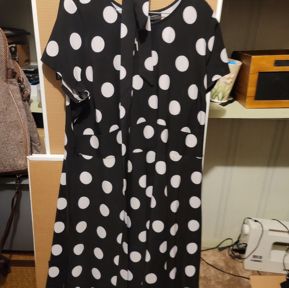Large polka dots dress from lane bryant